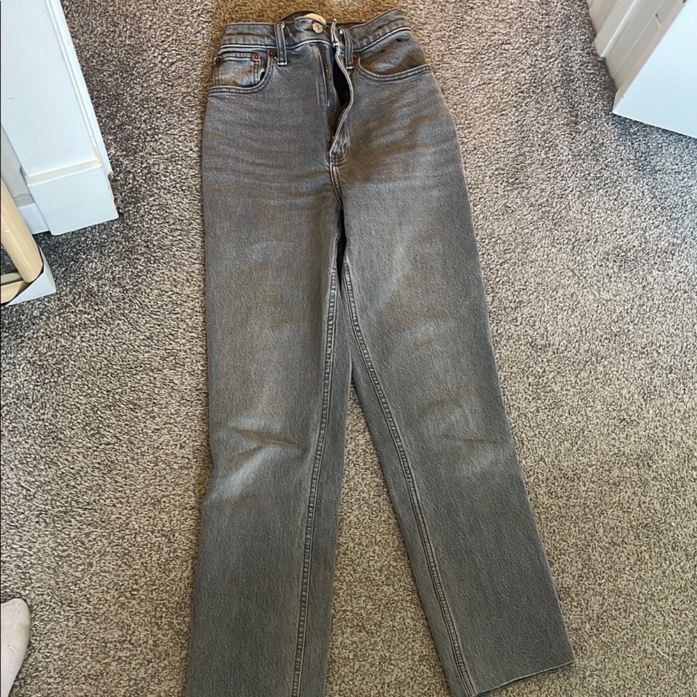 Abercrombie & Fitch Gray Straight Leg Jeans